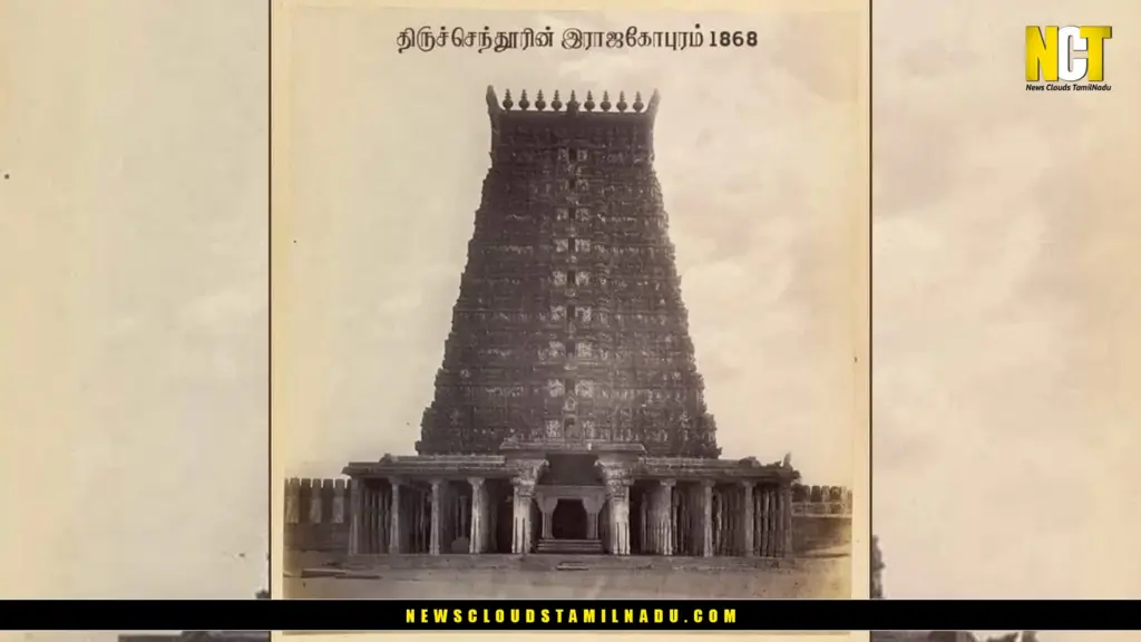 Thiruchendur Murugan Temple seaside gopuram and sacred surroundings